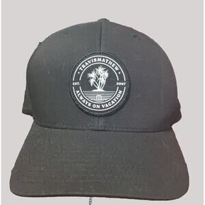 Flex Fit TravisMathew Hat Cap Snapback Golf Black Always On Vacation 110